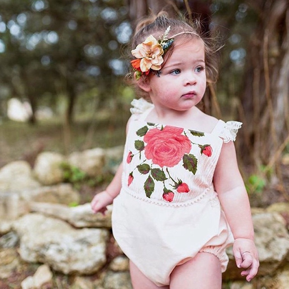 Sofie Rose Lace Romper - Picture 1 of 6